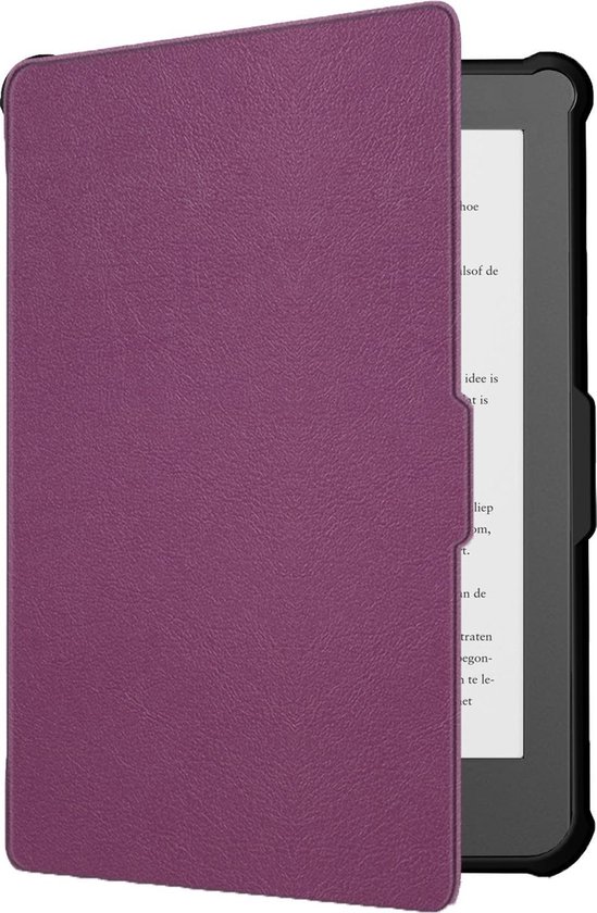 Hoesje Geschikt voor Kobo Clara HD Hoesje Luxe Bescherm Case - Hoes Geschikt voor Kobo Clara HD Hoes Book Cover - Paars