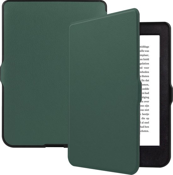 Hoesje Geschikt voor Kobo Nia Hoesje Luxe Bescherm Case - Hoes Geschikt voor Kobo Nia Hoes Book Cover - Donkergroen