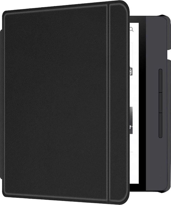 Hoesje Geschikt voor Tolino Vision 5 Hoes Book Case - Hoes Geschikt voor Tolino Vision 5 Hoesje Book Cover - Zwart