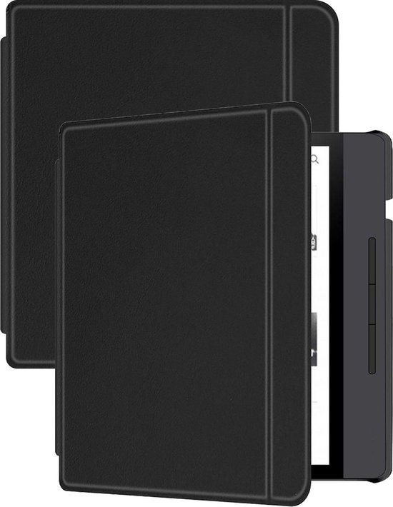 Hoesje Geschikt voor Tolino Vision 5 Hoesje Luxe Bescherm Case - Hoes Geschikt voor Tolino Vision 5 Hoes Book Cover - Zwart