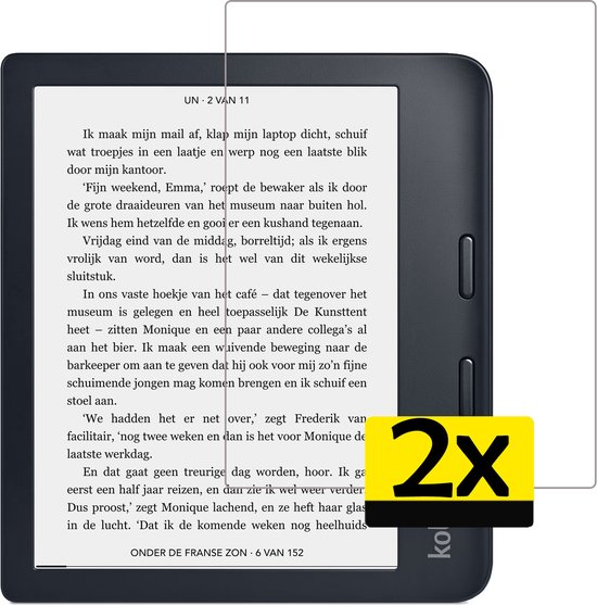 Screenprotector - Geschikt voor - Kobo Libra 2 - Screenprotector Bescherm Glas Gehard Screen Protector - 2 Stuks