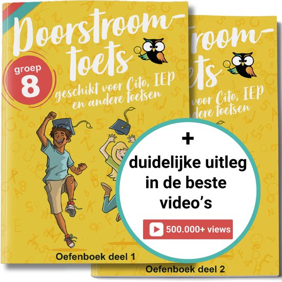 Doorstroomtoets Groep 8 Oefenboeken Set - Deel 1 + Deel 2 - Afgestemd op CITO, IEP-toets, Route 8 en DOE-toets - van de onderwijsexperts van Wijzer over de Basisschool