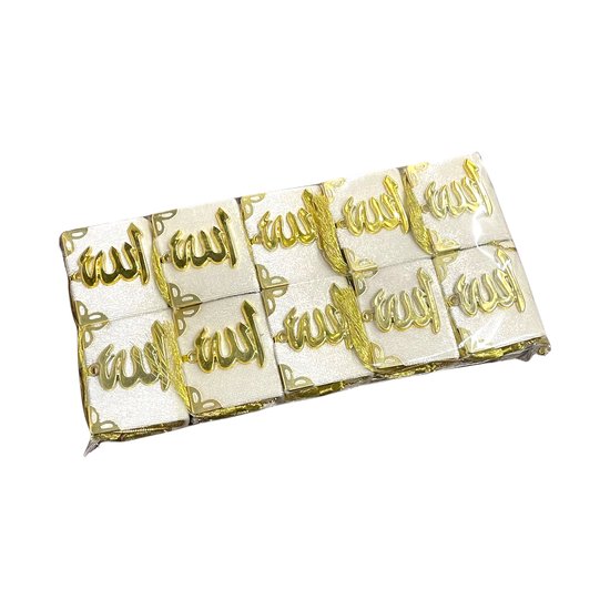 Set van 10 mini Koran autohangers (gebroken) wit