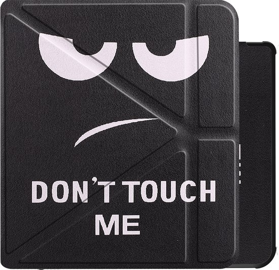 Hoes Geschikt voor Kobo Sage Hoesje Bookcase Cover Book Case Hoes Sleepcover Trifold - Don't Touch Me