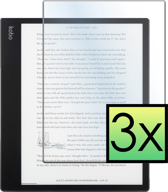 Screenprotector Geschikt voor Kobo Elipsa 2E Screenprotector Bescherm Glas Tempered Glass Screen Protector - 3 PACK