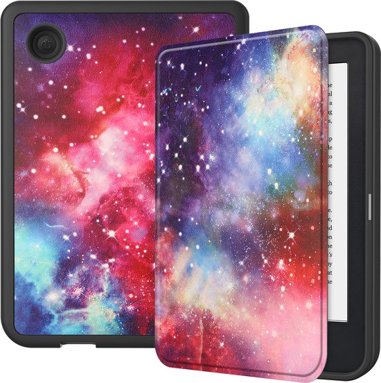 Hoes Geschikt voor Kobo Clara 2E Hoesje Bookcase Cover Hoes - Hoesje Geschikt voor Kobo Clara 2E Hoes Cover Case - Galaxy