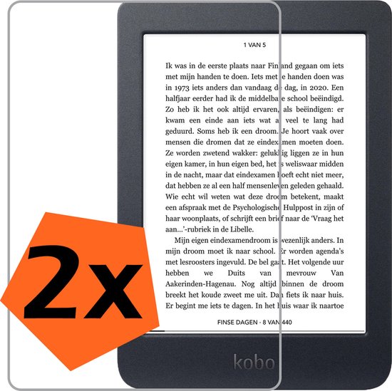 Screenprotector - Geschikt voor Kobo Nia Screenprotector Bescherm Glas - Screenprotector Geschikt voor Kobo Nia Screen Protector Tempered Glass - 2 PACK