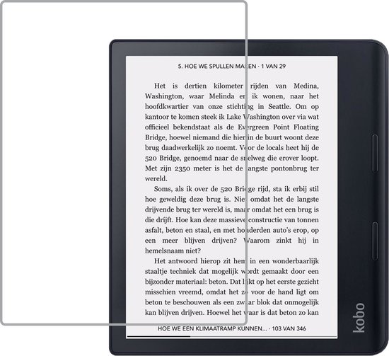 Screenprotector - Folie Geschikt voor Kobo Sage Screenprotector Bescherm Folie Screen Protector Folie Telefoon