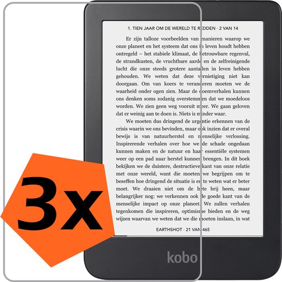 Screenprotector - Geschikt voor Kobo Clara 2E Screenprotector Bescherm Glas - Screenprotector Geschikt voor Kobo Clara 2E Screen Protector Tempered Glass - 3 PACK