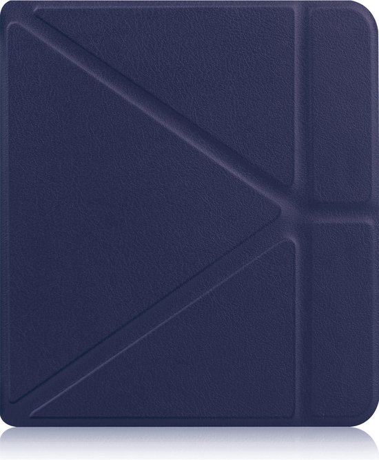 Hoesje Geschikt voor Kobo Sage Hoes Book Case Trifold - Hoes Geschikt voor Kobo Sage Hoesje Book Cover - Donkerblauw