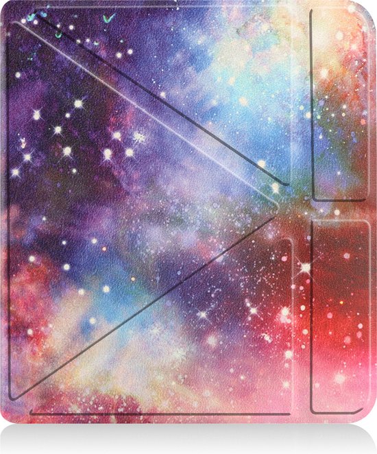 Hoesje Geschikt voor Kobo Sage Hoes Book Case Trifold - Hoes Geschikt voor Kobo Sage Hoesje Book Cover - Galaxy