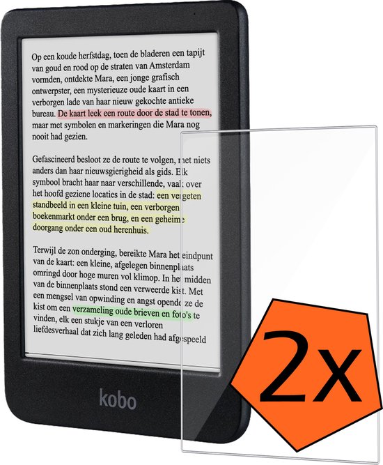 Screenprotector - Geschikt voor Kobo Clara Colour Screenprotector Bescherm Glas - Screenprotector Geschikt voor Kobo Clara Colour Screen Protector Tempered Glass - 2 PACK