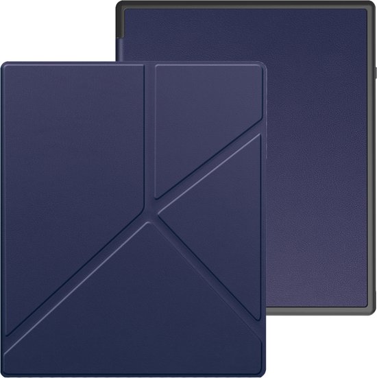 Hoesje Geschikt voor Kobo Elipsa 2E Hoes Bescherm Hoesje Case Sleep Cover Trifold - Hoes Geschikt voor Kobo Elipsa 2E Hoesje - Donkerblauw