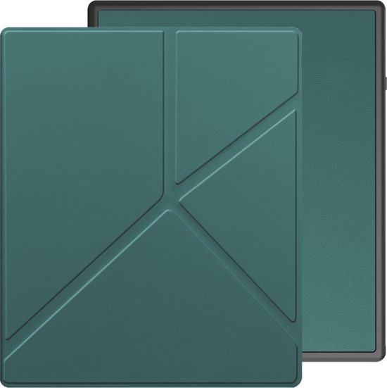 Hoesje Geschikt voor Kobo Elipsa 2E Hoes Bescherm Hoesje Case Sleep Cover Trifold - Hoes Geschikt voor Kobo Elipsa 2E Hoesje - Donkergroen
