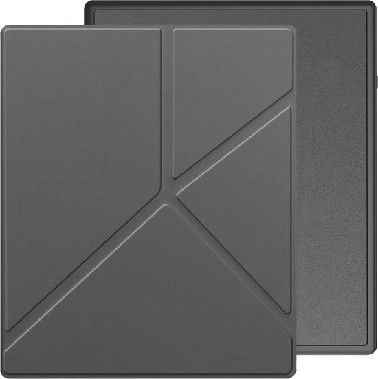 Hoesje Geschikt voor Kobo Elipsa 2E Hoes Bescherm Hoesje Case Sleep Cover Trifold - Hoes Geschikt voor Kobo Elipsa 2E Hoesje - Grijs