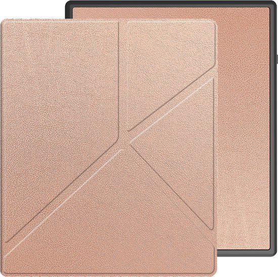 Hoesje Geschikt voor Kobo Elipsa 2E Hoes Bescherm Hoesje Case Sleep Cover Trifold - Hoes Geschikt voor Kobo Elipsa 2E Hoesje - Rosé Goud