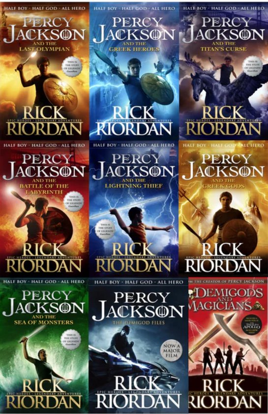 Percy Jackson Collection 9 Books Set by Rick Riordan - Demigods and Magicians, Greek Gods