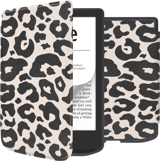 imoshion Ereader Cover / Hoesje Geschikt voor Pocketbook Verse / Pocketbook Verse Pro / Vivlio Light / Vivlio Light HD - imoshion Design Slim Soft Case Sleepcover Bookcase zonder stand - Leopard