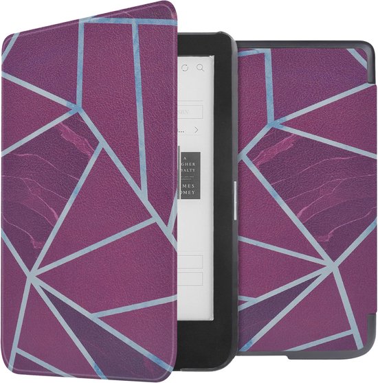 imoshion Ereader Cover / Hoesje Geschikt voor Kobo Clara HD - imoshion Design Sleepcover Bookcase - Bordeaux Graphic