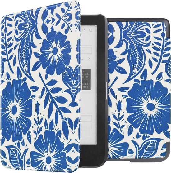 imoshion Ereader Cover / Hoesje Geschikt voor Kobo Clara HD - imoshion Design Sleepcover Bookcase - Flower Tile