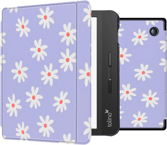 imoshion Ereader Cover / Hoesje Geschikt voor Tolino Vision 5 - imoshion Design Slim Hard Case Sleepcover Bookcase met stand - Flowers Distance