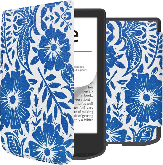 imoshion Ereader Cover / Hoesje Geschikt voor Pocketbook Verse / Pocketbook Verse Pro / Vivlio Light / Vivlio Light HD - imoshion Design Sleepcover Bookcase - Flower Tile
