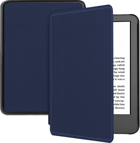 imoshion Ereader Cover / Hoesje Geschikt voor Amazon Kindle (2024) / Amazon Kindle (2022) 11th gen - imoshion Slim Hard Case Sleepcover Bookcase zonder stand - Donkerblauw