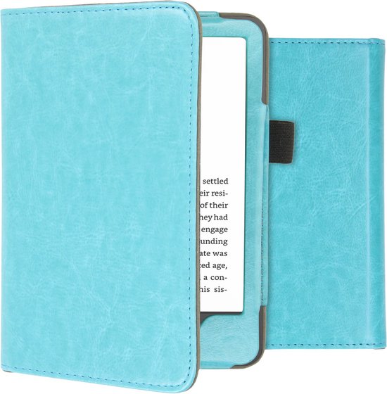 imoshion Ereader Cover / Hoesje Geschikt voor Amazon Kindle (2022) 11th gen / Amazon Kindle (2024) - imoshion Vegan Leather Bookcase - Lichtblauw