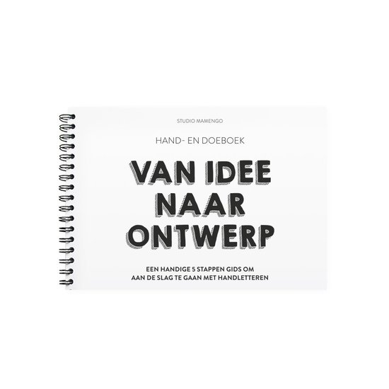 Handletter boek - doe boek - voor beginners - van idee naar ontwerp in 5 stappen