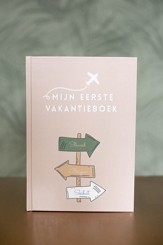 Box vol verhalen - Invulboek 'Mijn eerste vakantieboek' roze/wit - Invulboek voor vakanties en weekendjes weg - Vakantieboek kinderen