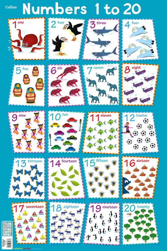 Numbers 1  20 4 Collins Childrens Poster