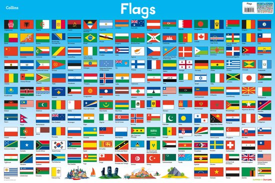 Flags 9 Collins Children's Poster