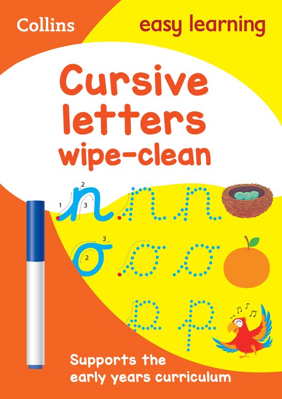 Cursive Letters Age 35 Wipe Clean Activity Book Ideal for home learning Collins Easy Learning Preschool