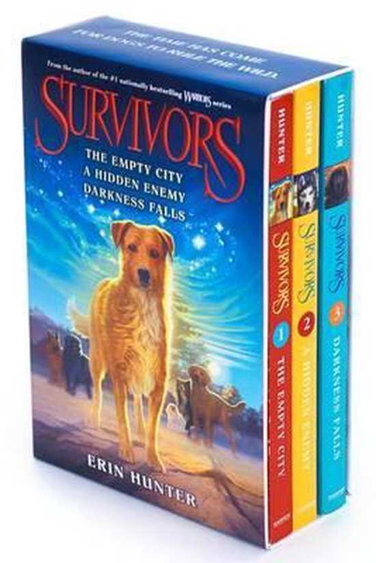 Erin Hunter Survivors Series 3 Books Collection Set Darkness Falls, A Hidden Enemy, The Empty City The Empty CityA Hidden EnemyDarkness Falls