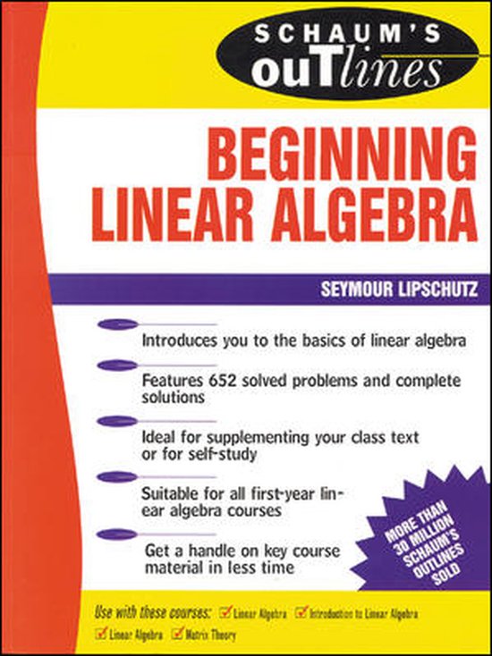 Schaum'S Outline Of Beginning Linear Algebra