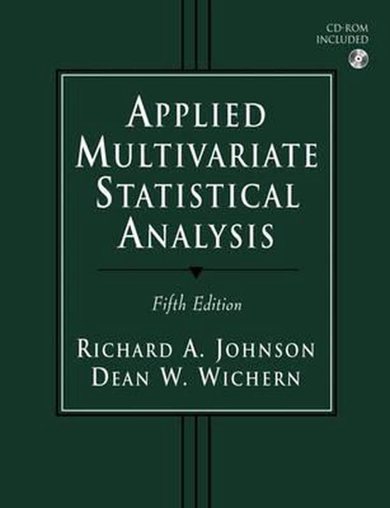 Applied Multivariate Statistical Analysis