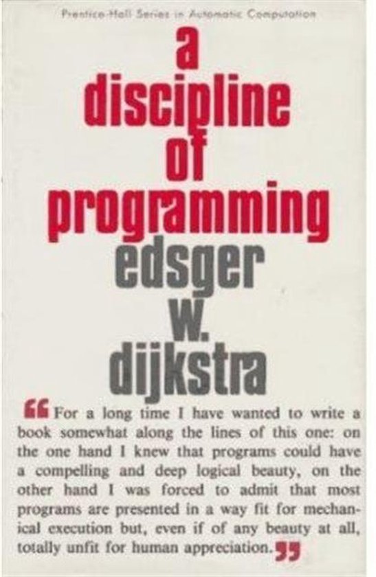 A Discipline of Programming