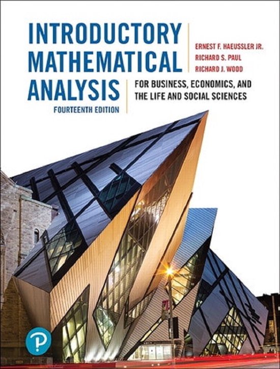 Introductory Mathematical Analysis for Business, Economics, and the Life and Social Sciences