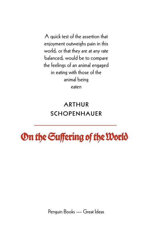 On The Suffering Of The World