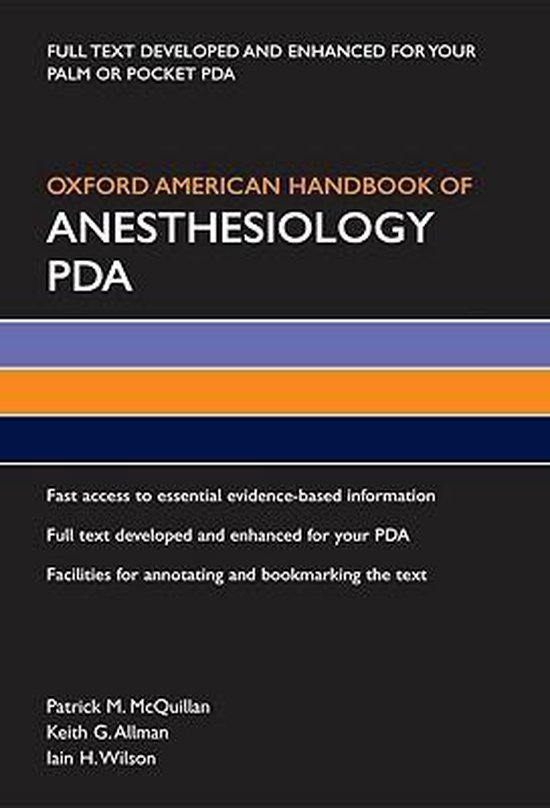 Oxford American Handbook of Anesthesiology for PDA