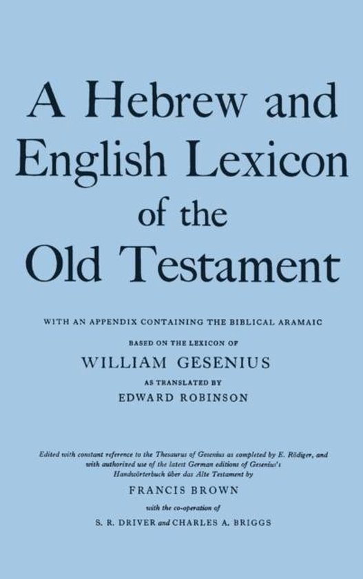 Hebrew and English Lexicon of the Old Testament