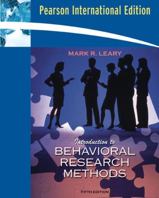 Introduction To Behavioral Research Methods