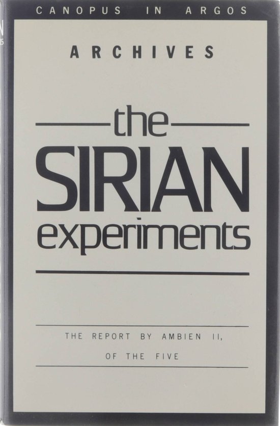 Canopus in Argos - Archives - The Sirian Experiments