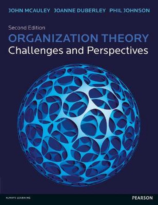 Organization Theory Challenges & Pspctvs