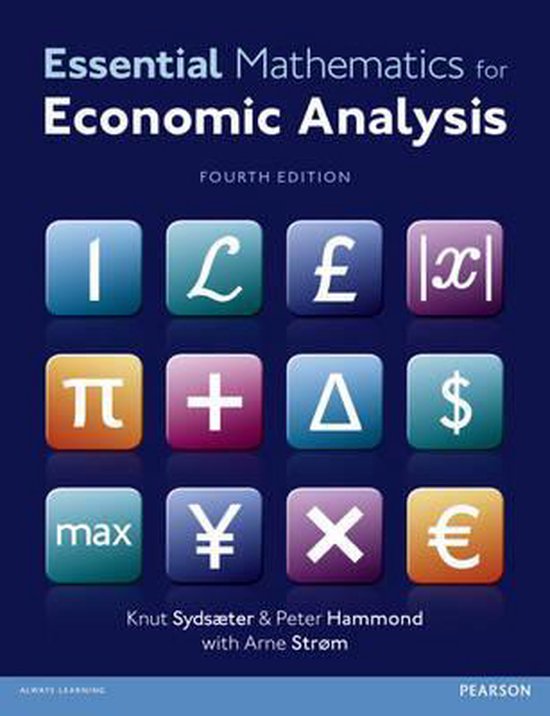 Essential Mathematics For Economic Analy