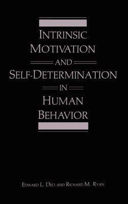 Intrinsic Motivation And Self-Determination In Human Behavio