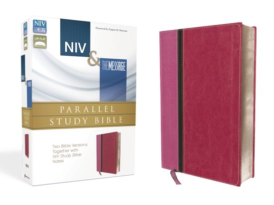 NIV, The Message, Parallel Study Bible, Leathersoft, Pink