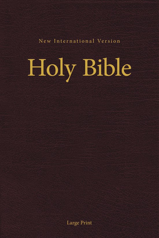 NIV, Pew and Worship Bible, Large Print, Hardcover, Burgundy, Comfort Print