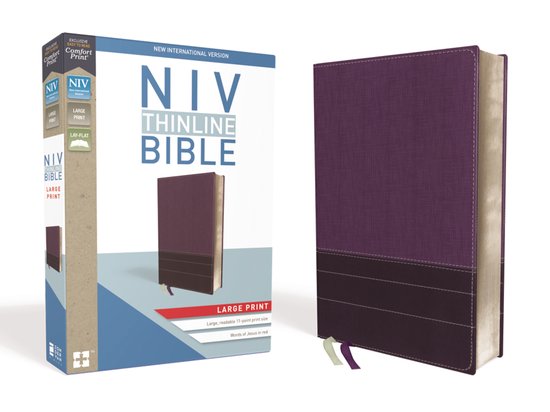 Zondervan: NIV, Thinline Bible, Large Print, Imitation Leath