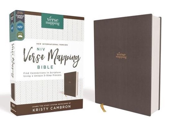 Verse Mapping- NIV, Verse Mapping Bible, Cloth over Board, Gray, Comfort Print